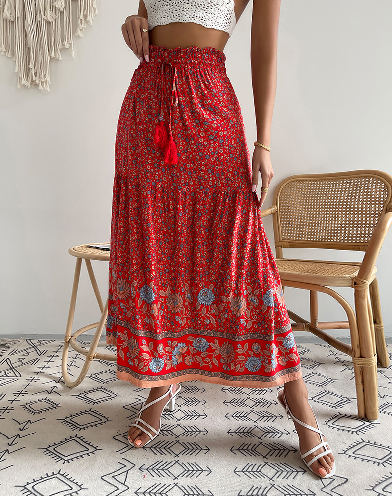 Damen Midirock Sommer Für Den Urlaub Plus Size Rock_voghion.com