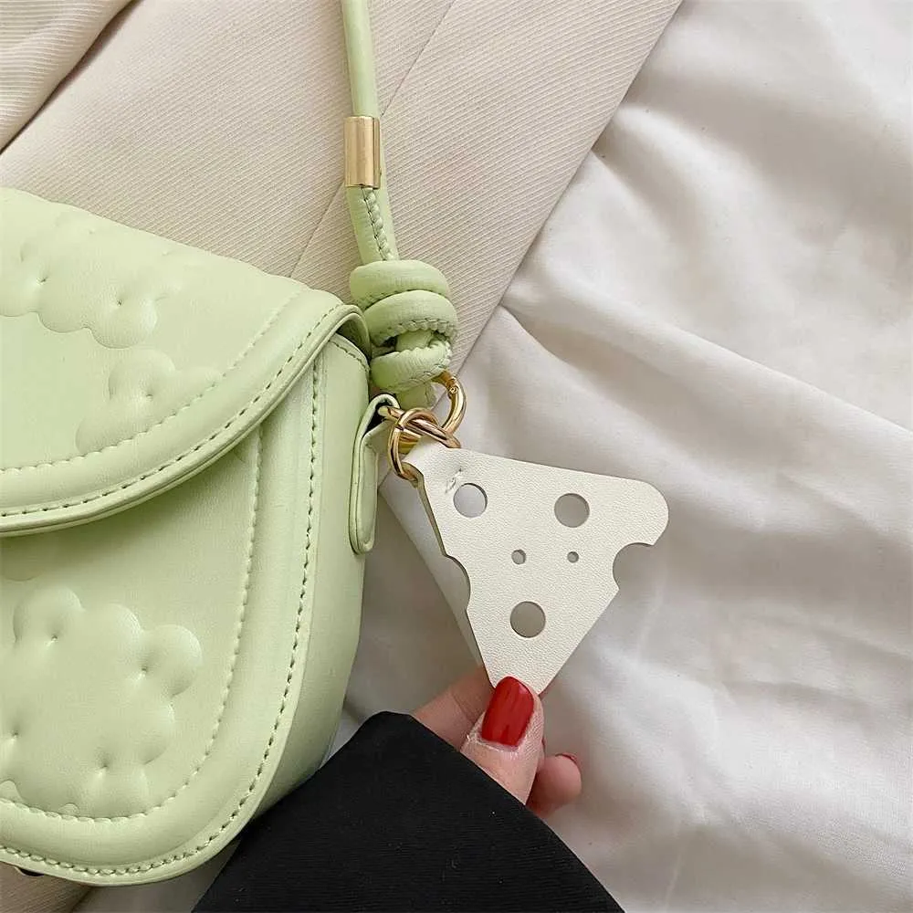 MOODS Damen-Umhängetasche im Keksdesign, Flip-Form, kreuzförmige Umhängetasche, Doppelgurt, Unterarm-Designer-Handtasche 2024_voghion.com