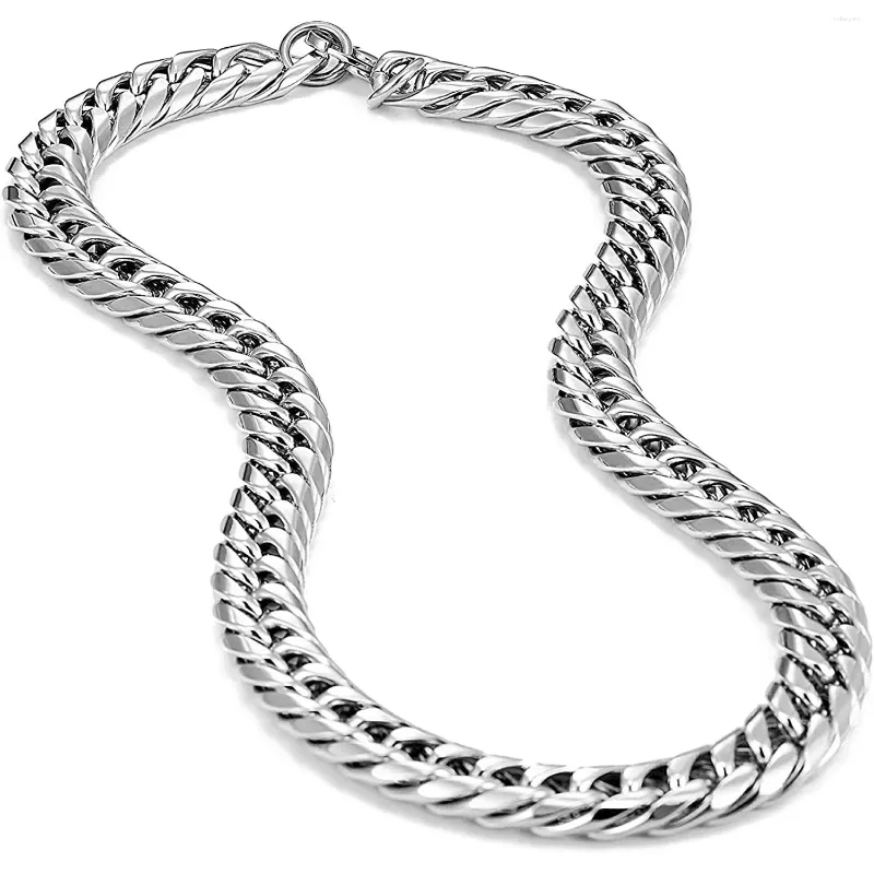 Chaînes Bijoux en acier titane Ne se décolore pas Collier chaîne en acier inoxydable pour homme Extra épais et large_voghion.com