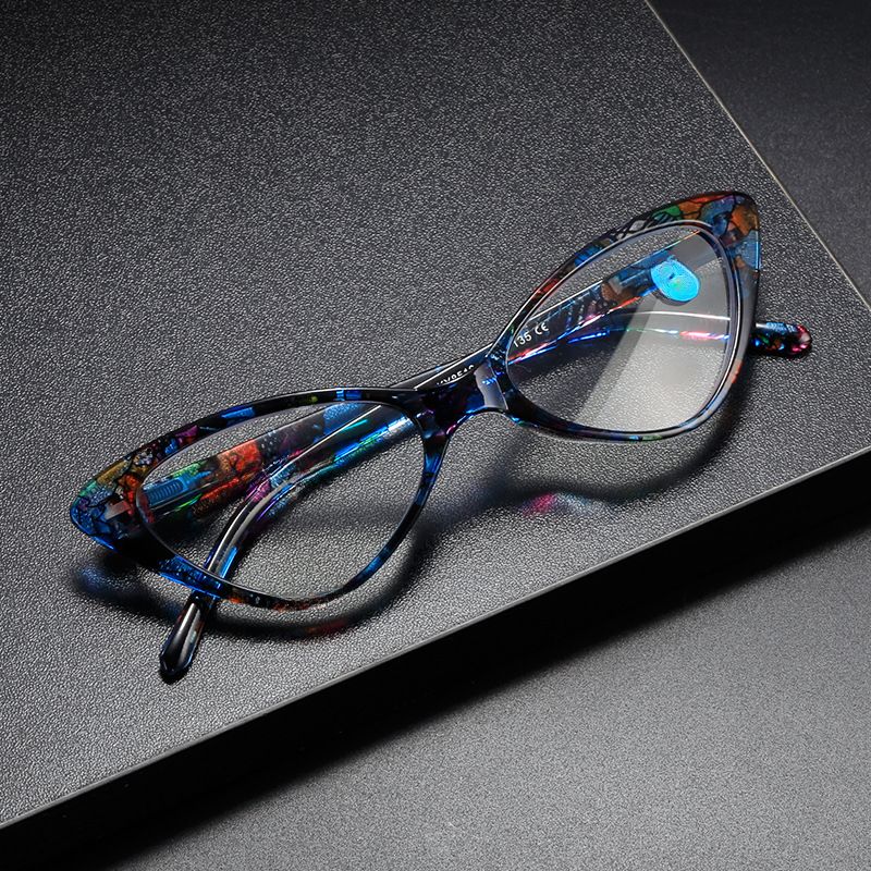Kaiya Anti-blue Printed New Fashion Trend Women's Old Light Mirror Frame Manufacturers Wholesale Reading Glasses_voghion.com