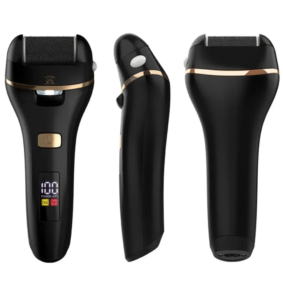 Lime à pieds électrique rechargeable à vitesse réglable, éliminateur de callosités et de peaux mortes, outil de soin des pieds pour pédicure à domicile_voghion.com