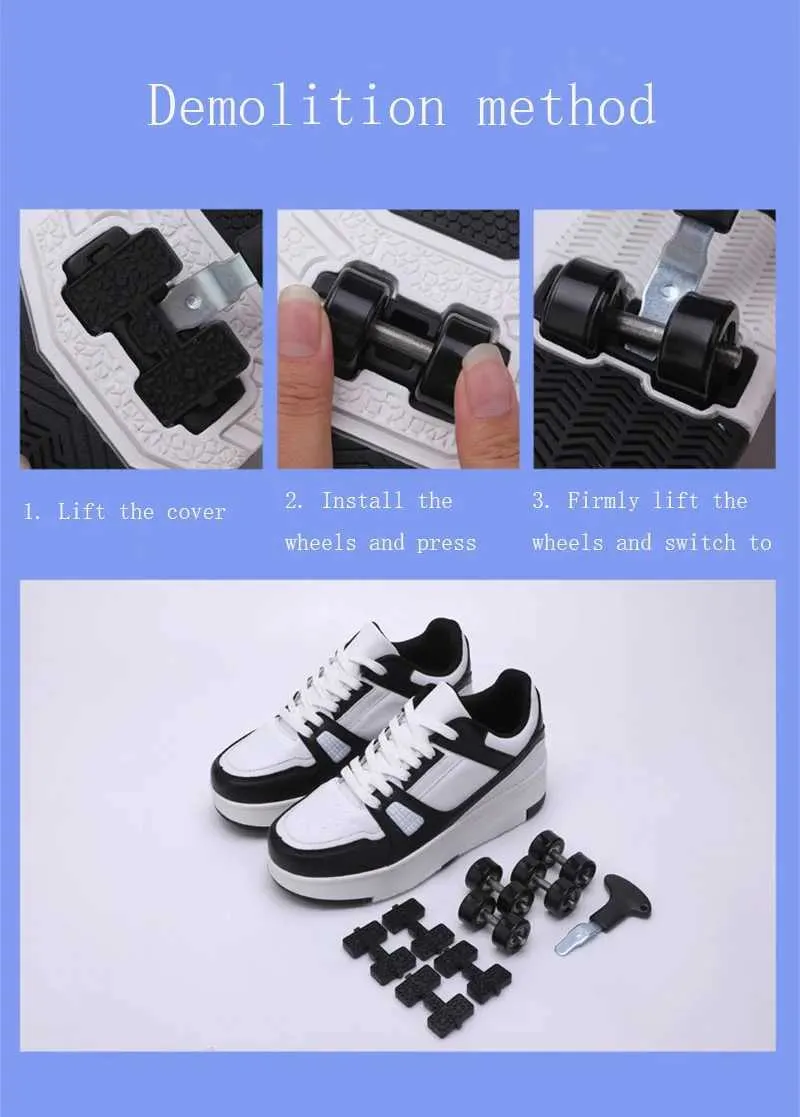 Ine Skates Roller Skate Snickers With Wheels Children Rollerskates Fashion Outdoor Sports Shoes Girls Boys Gifts For s_voghion.com