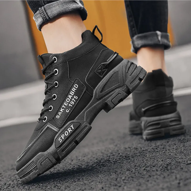 Herren Freizeit Stiefel High-top Motorradschuhe Für Herbst_voghion.com