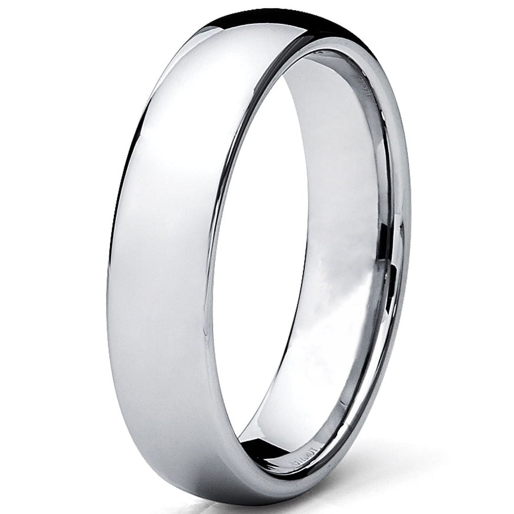 Metal Masters 5MM Klasik Kubbe Erkek Tungsten Karbür Yüzük Düğün Bandı boyutu 6.5_voghion.com