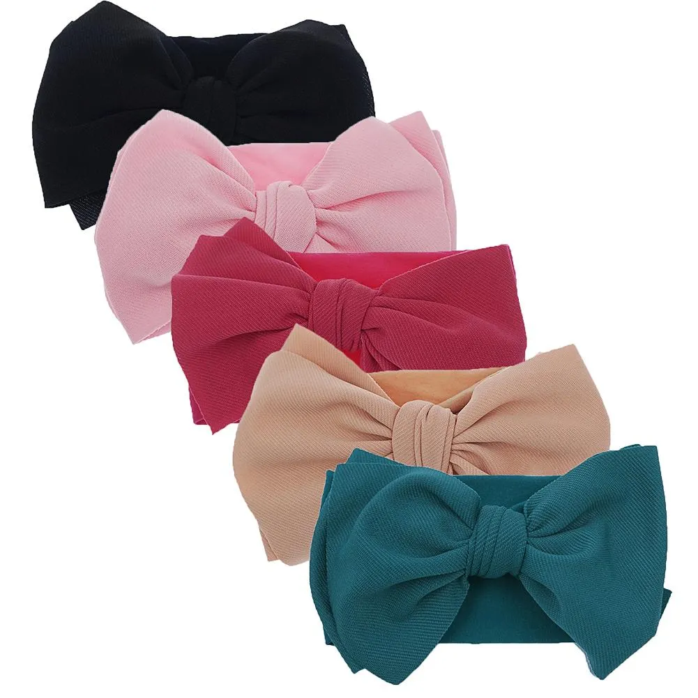 15 st/lot Baby Turban Bows Huvudomslag Söt Småbarn Foto rekvisita Huvudbonader Spädbarn Barn Håraccessoarer Rosett Pannband_voghion.com