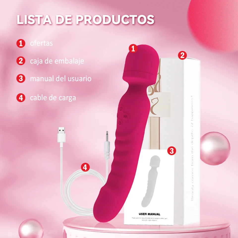 Magic Wand Vibrator Für Damen G-punkt Klitorisstimulator Massage_voghion.com