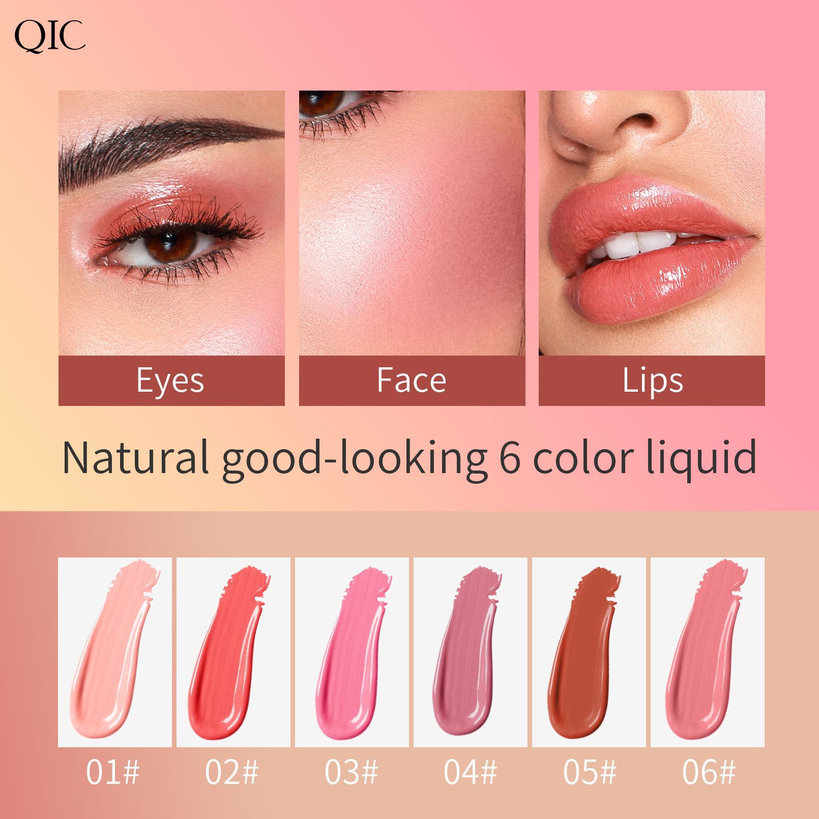 QIC licht transparent weiche farbe creme feuchtigkeitsspendende wasser einfach zu schieben seidig glatte flüssige pulver rouge make-up_voghion.com