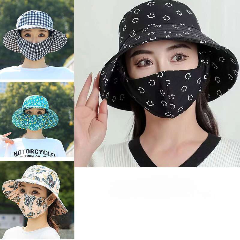 Güneş Koruyucu Maske, Entegre Çay Toplama, Açık Hava Çalışması, UV Koruması, Geniş Kenarlı Güneş Şapkası, Yaz Bisikleti Gölgeliği_voghion.com