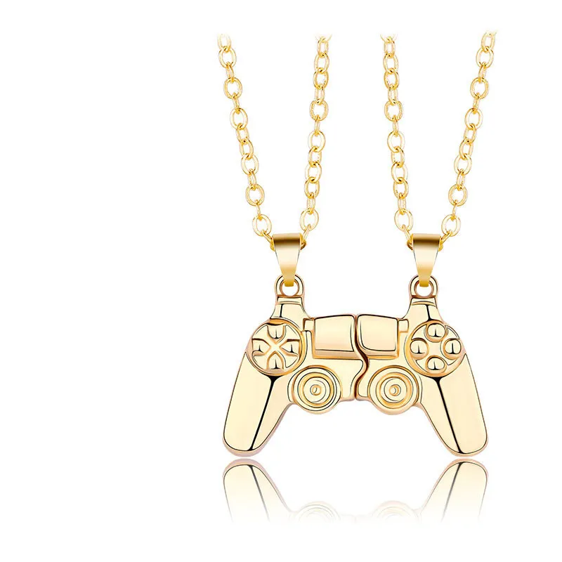 Catene Collana magnetica Console di gioco Coppia Un paio di pietra di magnetite Personalità Uomini e donne Regalo di San Valentino_voghion.com