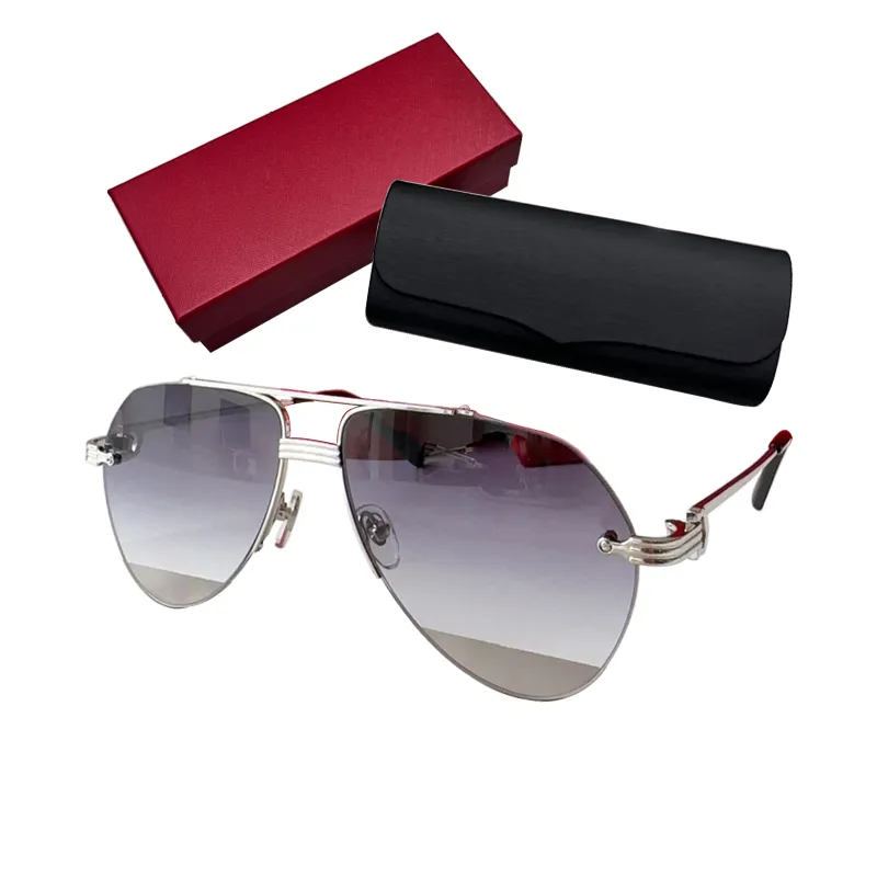 Designer Sunglasses For Men And Women Retro Half Frame Uv400_voghion.com