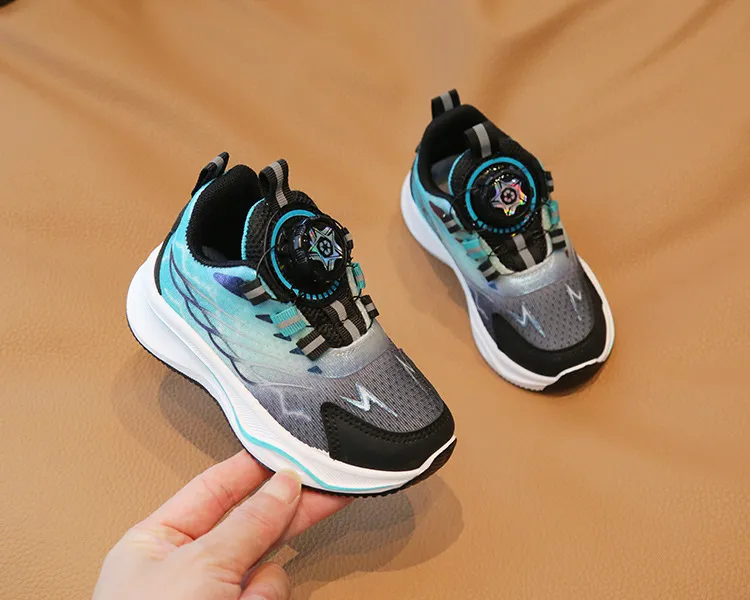Kleinkind Sport Frühjahr Neue Junge Basketball Rotierenden Schnalle Kinder Cutefeet Mode Mädchen Licht Lauf Trainer Schuhe Größen 21_voghion.com