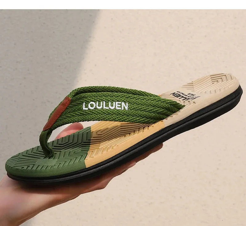 Sommer Thong Flip ps Herre Mode Åndbare Casual Slides Ortopædiske Klips Tå Svangstøtte Strandsandaler 240620_voghion.com
