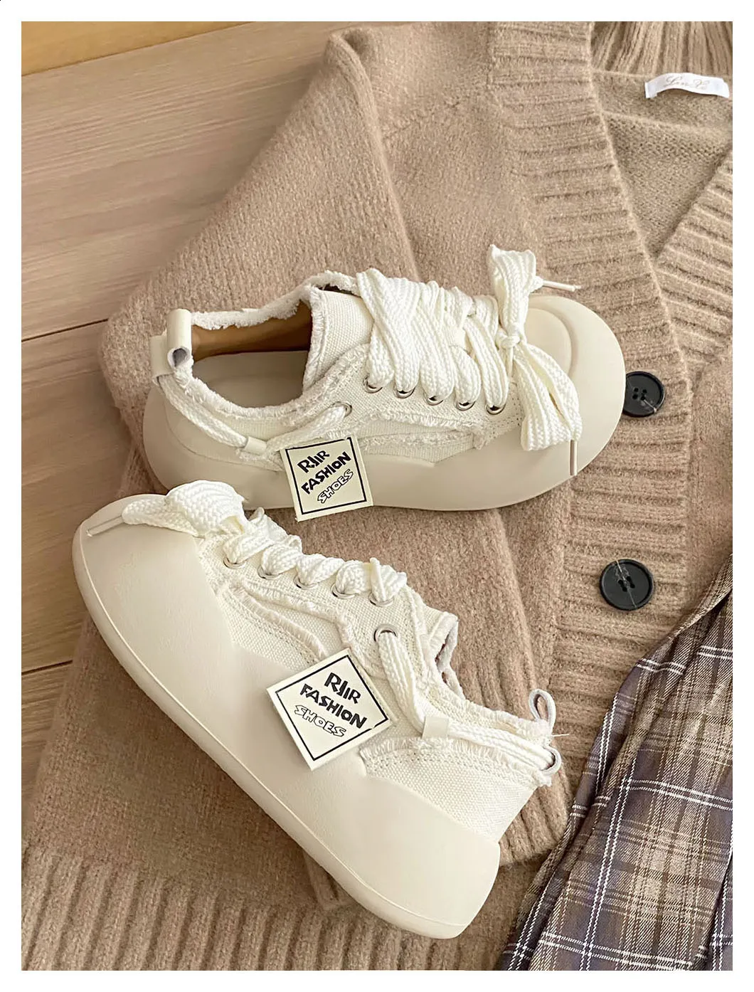 Damen Freizeitsneaker Mit Dicker Schleife Und Weicher Sohle_voghion.com