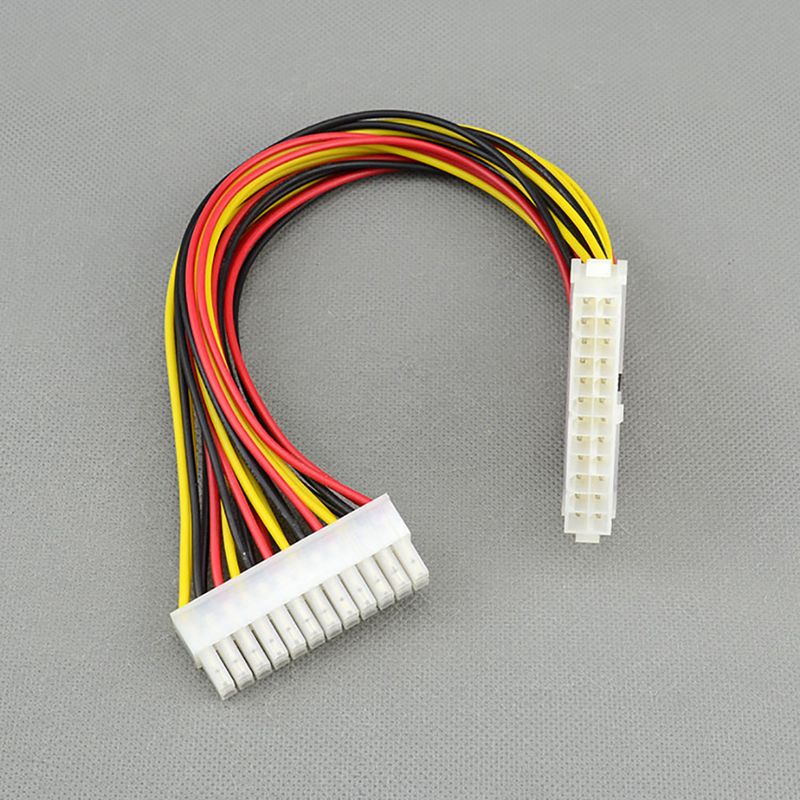 Erkek - 24Pin Dişi PC PSU Güç Adaptörü ATX Uzatma Kablosu Konektörü_voghion.com
