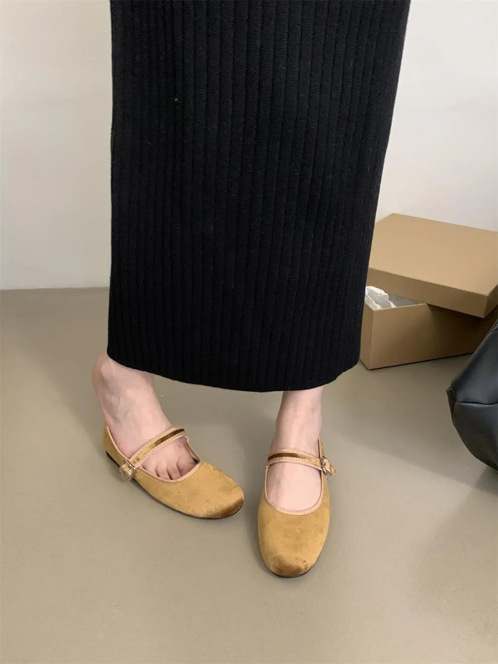 Mary jane instappers voor dames comfortabele platte schoenen_voghion.com