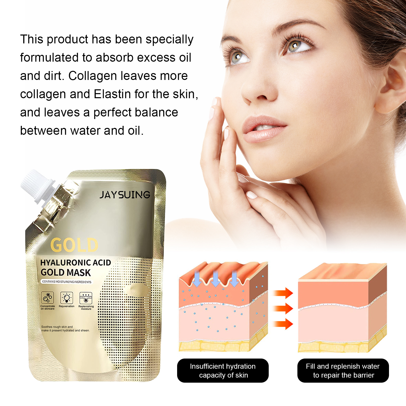La mascarilla facial con retinol de Jayswing limpia profundamente los poros, reduce las líneas finas, tensa la piel y la hidrata._voghion.com