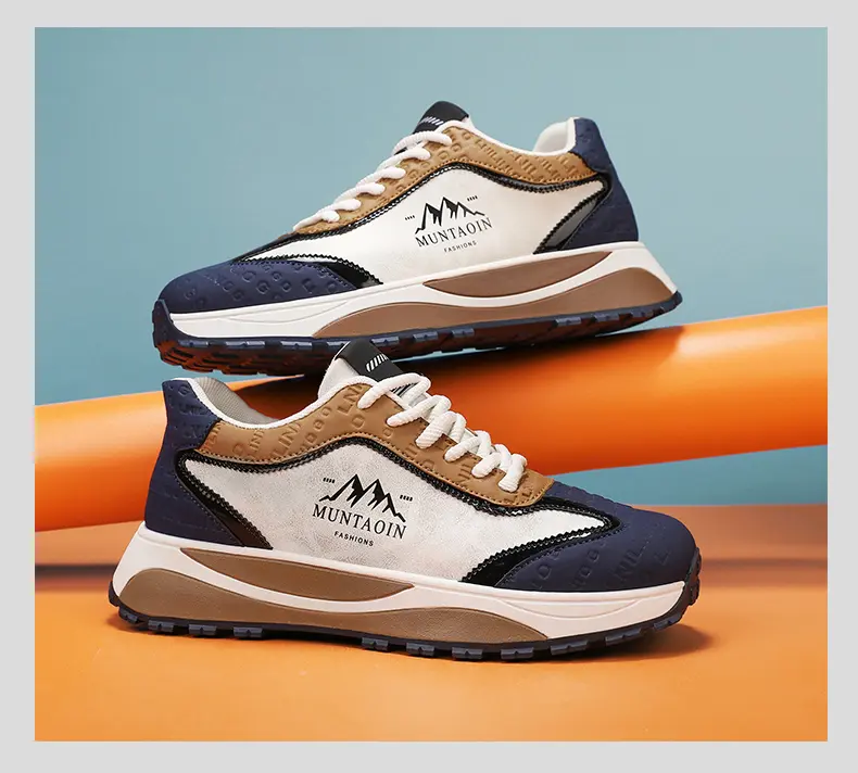 Baskets Forrest Gump pour hommes, petites chaussures blanches, chaussures d'étudiant polyvalentes à plateforme_voghion.com