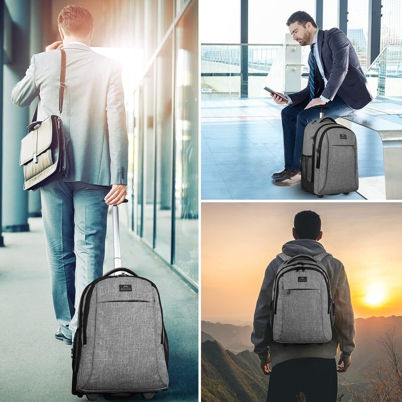 Neuer Reiserucksack mit Zugstange, abnehmbare tragbare Gepäcktasche, Aufbewahrungsrucksack_voghion.com