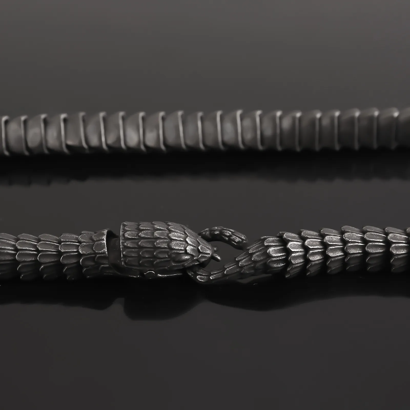 Wikinger Jörmungandr Schlangenkette Aus Edelstahl Für Herren_voghion.com