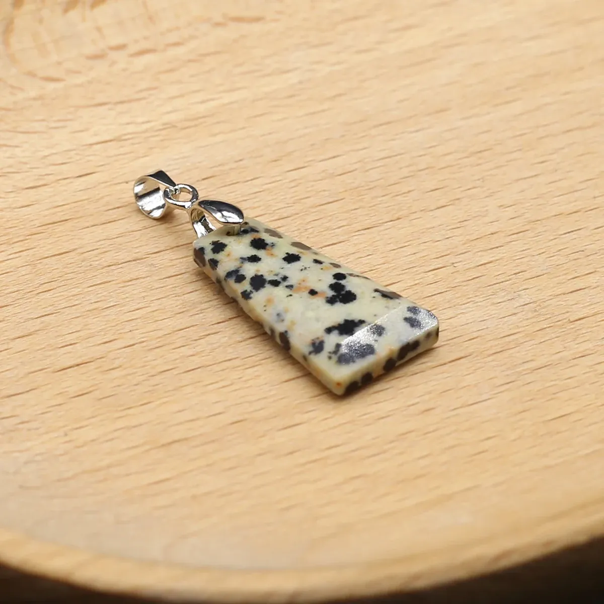 Collane con ciondolo 10 pezzi all'ingrosso pietra naturale quarzo rosa agata trapezoidale creazione di gioielli fai da te collana orecchini_voghion.com