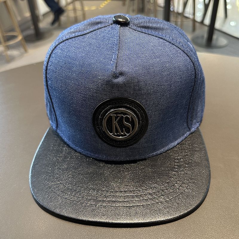 Hat men, spring and autumn denim style hip-hop for women, flat brim big head circumference, small face, baseball hat,_voghion.com