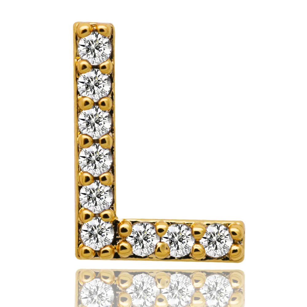 & Oro bianco ghiacciato A-Z Lettera personalizzata Grillz Full Dia fai da te Fang Grills Dente inferiore Cap Hip Hop Dentale Bocca Denti_voghion.com