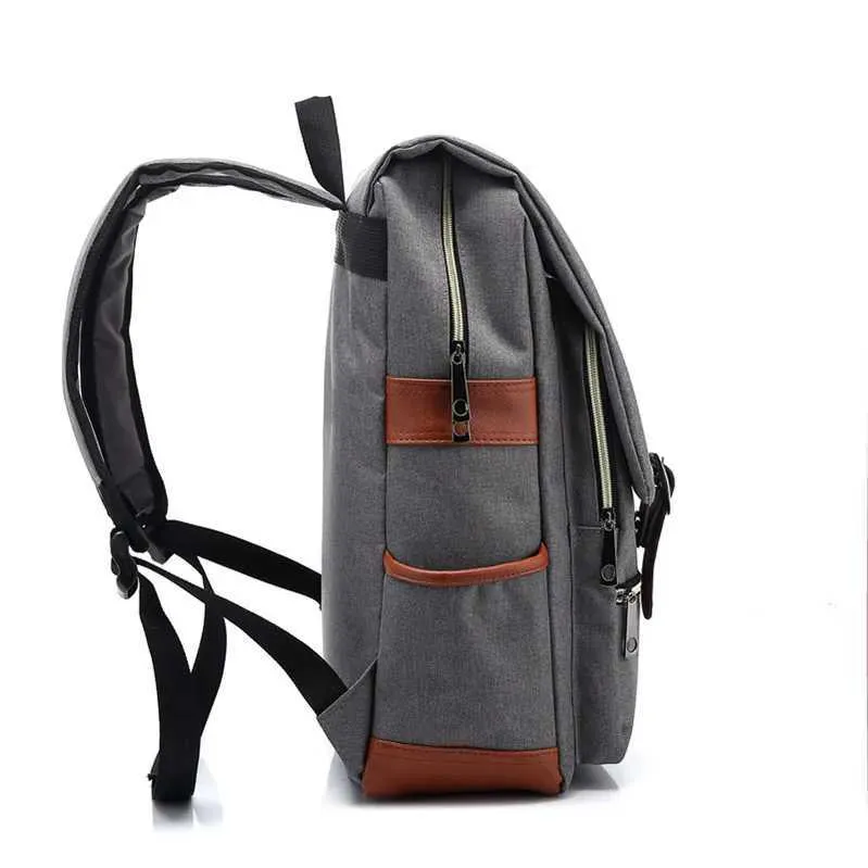 Vintage 16 zoll Laptop Rucksack Frauen Leinwand Männer leinwand Reise Freizeit Rucksäcke Retro Casual Tasche Schule Taschen Für_voghion.com