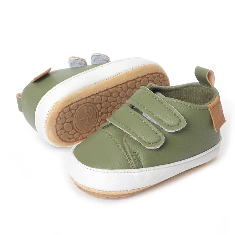 Cutefeet Baby Jungen Mädchen rutschfeste Gummisohle High Top PU Leder Sneakers Säuglings Lauflernschuhe Kleinkind Krippe Schuhe_voghion.com