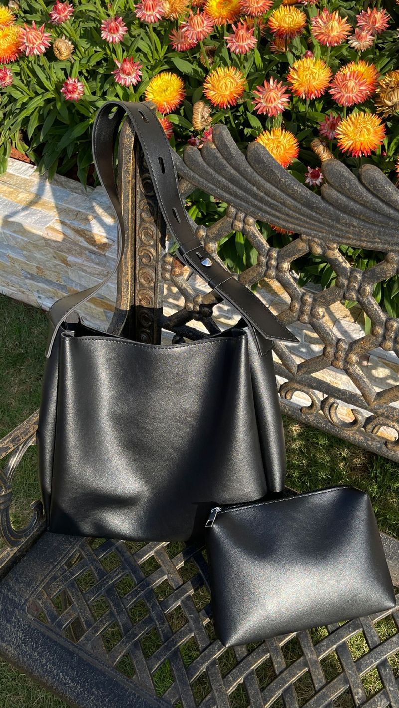 Zweiteiliges Set, Mutter-Kind-Tasche, Damentasche, Mode 2024 Frühjahr neue weiche Leder Schultertasche für Damen, große_voghion.com
