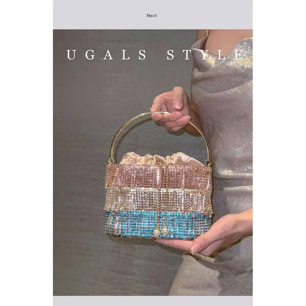 Borsa da sera donna con glitter e nappe pochette elegante_voghion.com