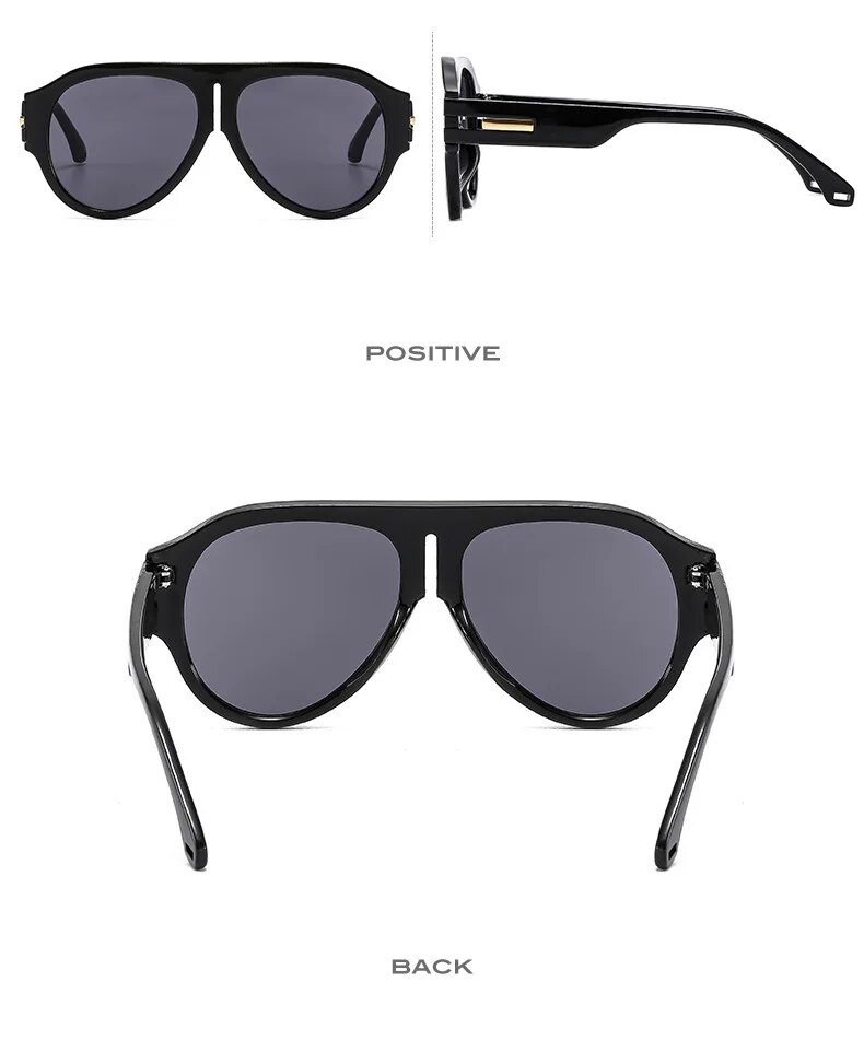 New Retro Pilot Oversized Square Sunglasses For Women Men Fashion Desiger Sun Glasses Trending UV400 Eyeglasses_voghion.com