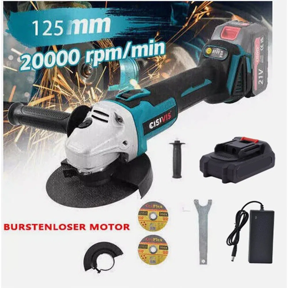 125mm Angle Grinder Battery-Powered Cut-Off Tool For Makita_voghion.com