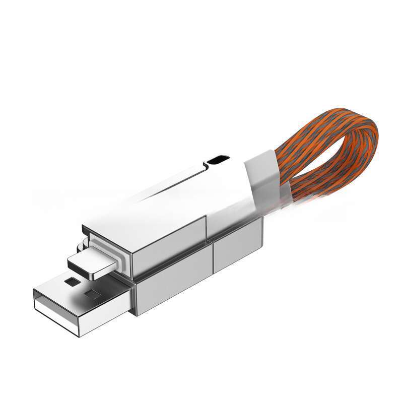Cablu de date cu încărcare rapidă RWINEL din aliaj de zinc, șase în unu, cuțit elvețian, sârmă, breloc portabil PD60W_voghion.com