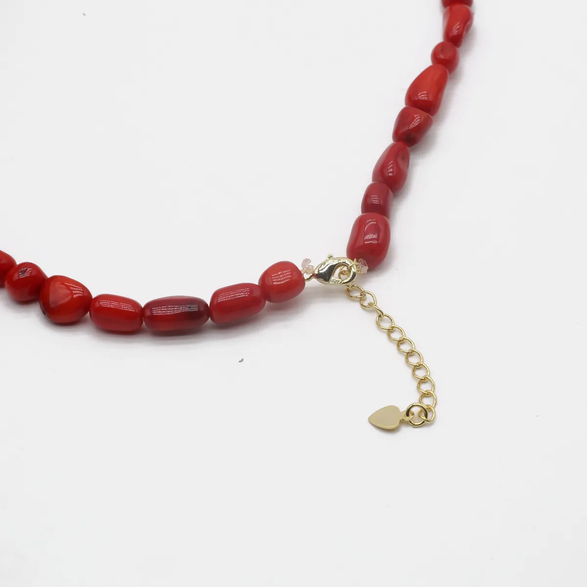Catene da donna forma irregolare collana di perline di corallo rosso energia Reiki gioielli per fai da te creazione braccialetto artigianato regalo 1 pz_voghion.com