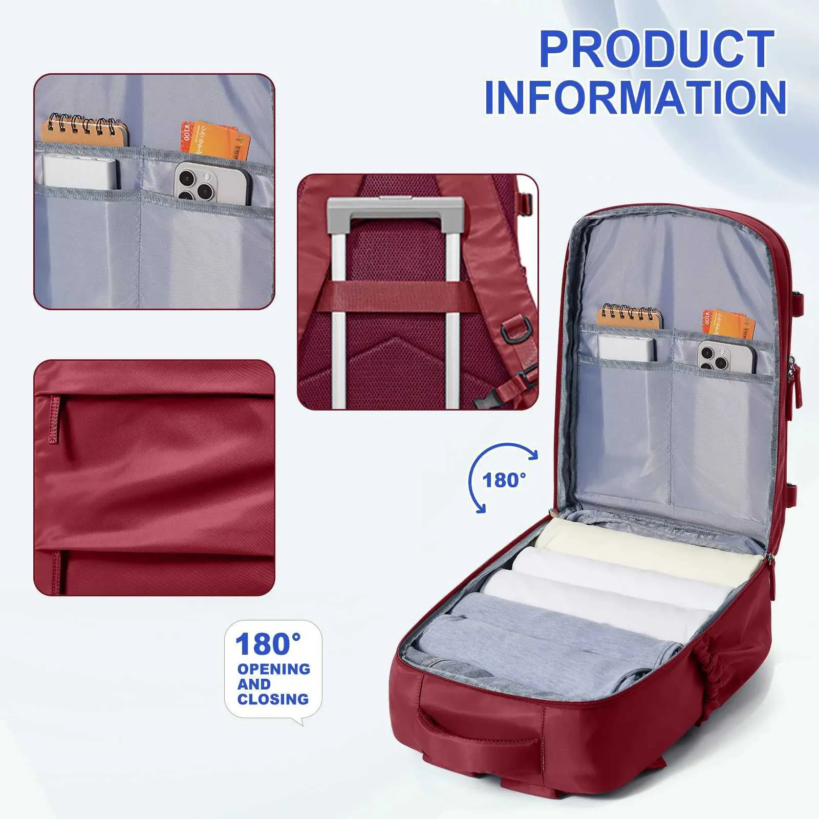 Σακίδιο πλάτης για φορητούς υπολογιστές ταξιδιού για αναψυχή, διακοπές, σχολείο, επιχείρηση, αεροπλάνο, γυναίκες, άνδρες, causal, σακίδιο πλάτης, C241031_voghion.com