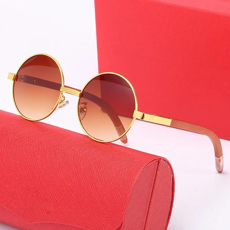 Round Sunglasses For Men Classic Retro Metal Frame Eyewear_voghion.com