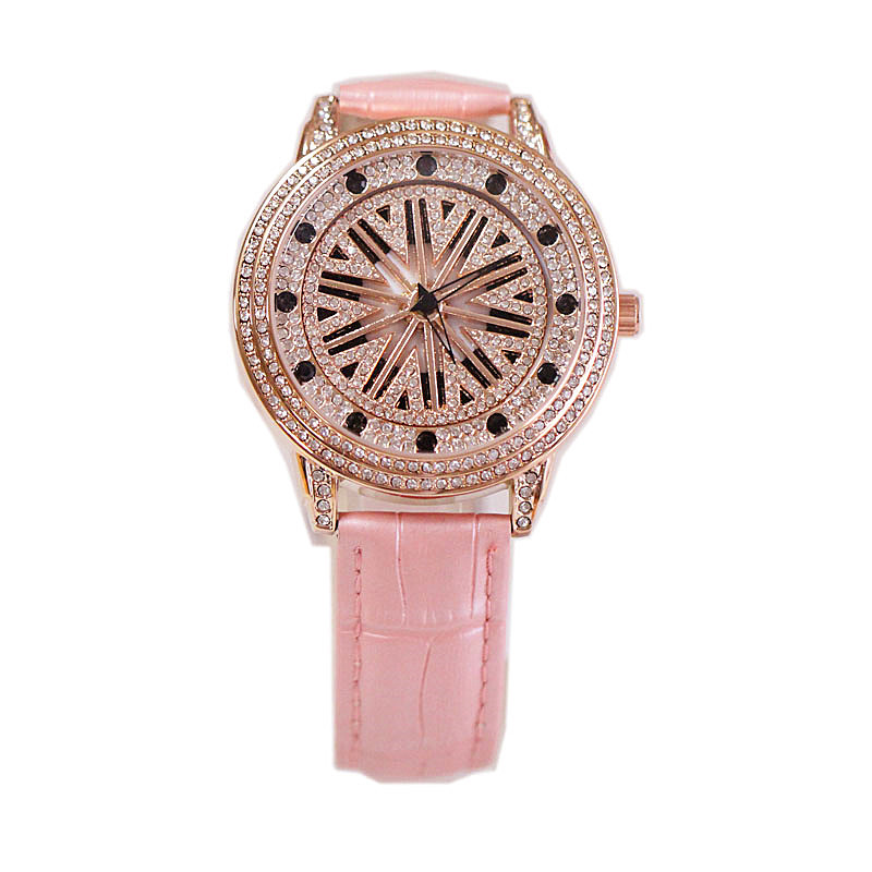 Orologio da donna alla moda, quadrante grande universale, costantemente in funzione, cinturino in vera pelle impermeabile, orologio al quarzo da uomo_voghion.com