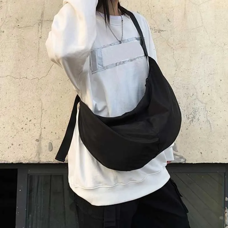 Borsa a tracolla in tessuto Oxford per donna, alla moda e alla moda, stile pigro, grande capacità, per studenti, classe, spalla_voghion.com