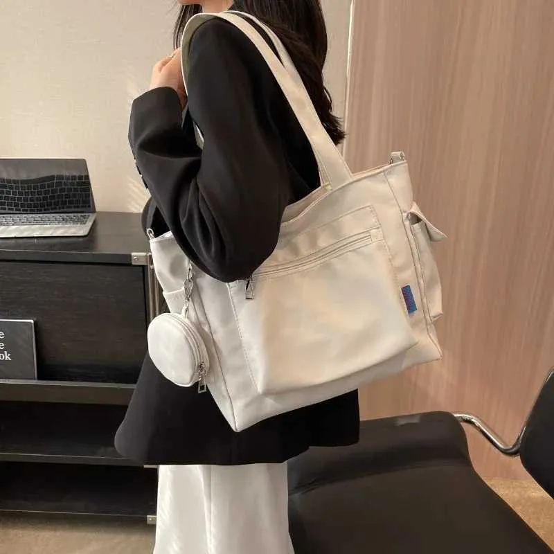 Simplicity Oxford Canvas Cposite Schong Einfarweg Villsäiteg Lazy Style Crossbody Tasche Grouss Kapazitéit Cmuter Handtasche_voghion.com