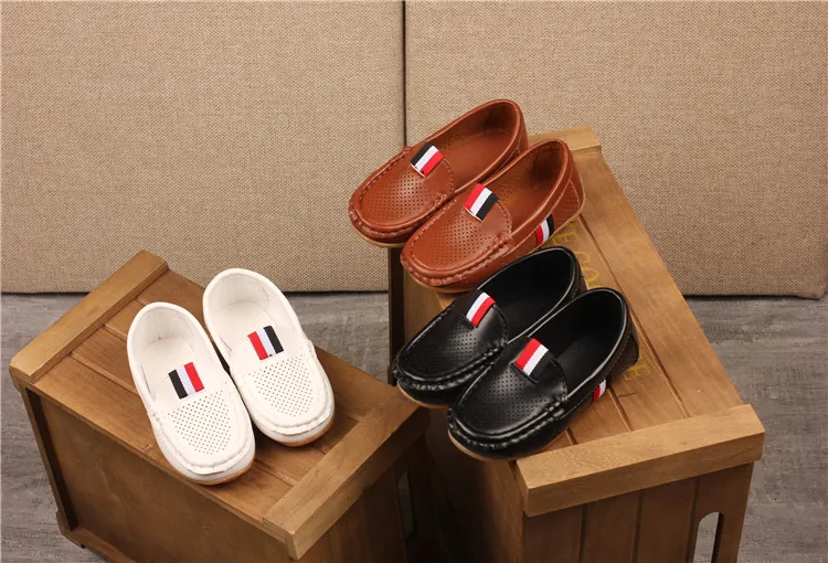 Kanner PU Lieder Jugend Casual Style Happysteps Weich bequem Loafers Slip on Klengkanner Kannerschong Gréissten US5C-US4Y_voghion.com