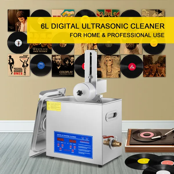 Machine de nettoyage de disques à ultrasons 6L, kit complet avec séchoir_voghion.com