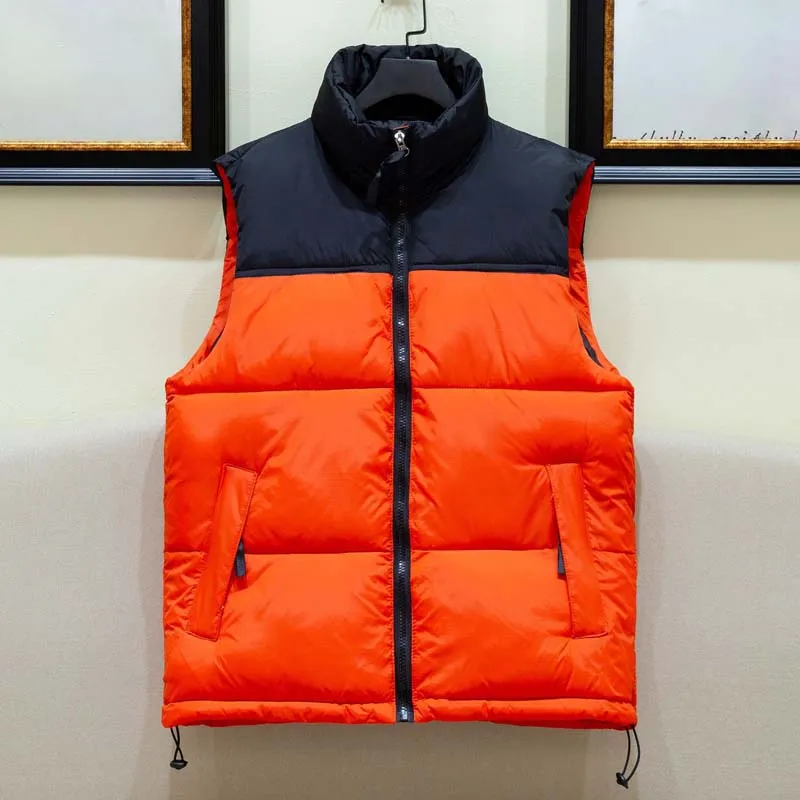 Abrigo de piel para hombre, chaleco acolchado, de diseñador, holgado, moderno, de plumón, para parejas, grueso, clásico, de color, sin mangas ni cuello._voghion.com