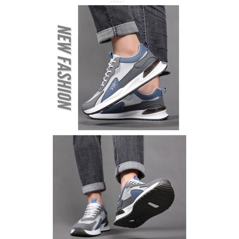Zapatos deportivos casuales de suela gruesa versátiles para hombre, de cuero, para correr, de algodón, del mismo estilo, nuevos, 2024_voghion.com