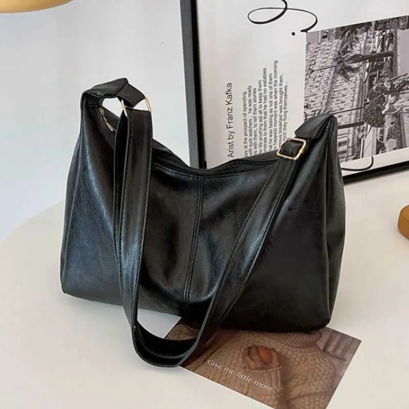 PU Leder Pendler Mode Vintage Casual Maillard Stilvolle Umhängetaschen für Frauen Textur Große Kapazität_voghion.com