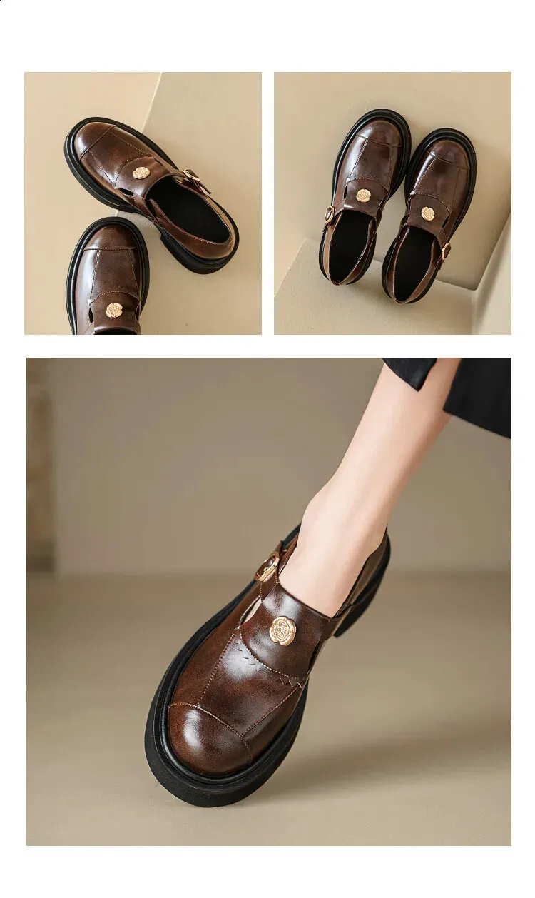 Chaussures en laine française pour femme, style britannique, mode printanière décontractée, semelle épaisse, pointure 240904_voghion.com