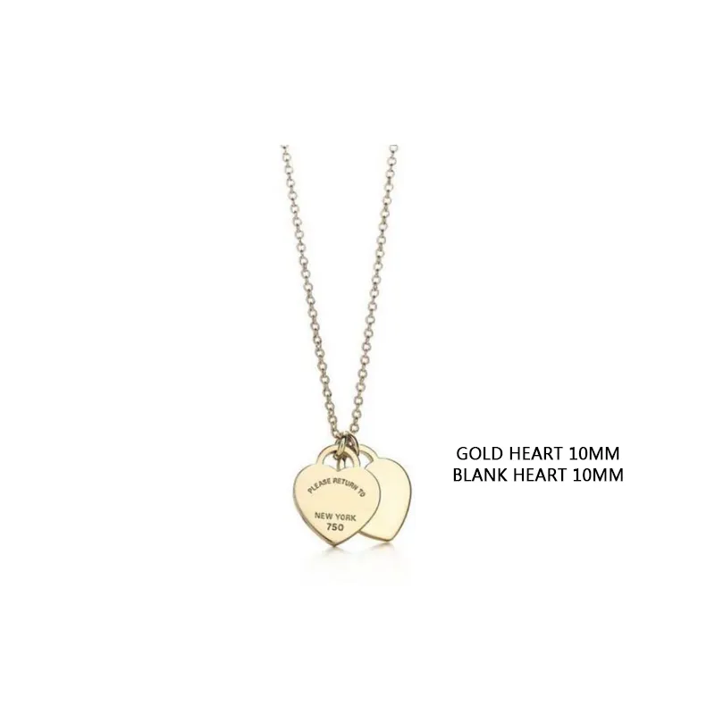 Halsketten Gold Herz Damen Edelstahl 10mm 19mm Anhänger Mode Paar Halskette Valentinstag Freundin_voghion.com