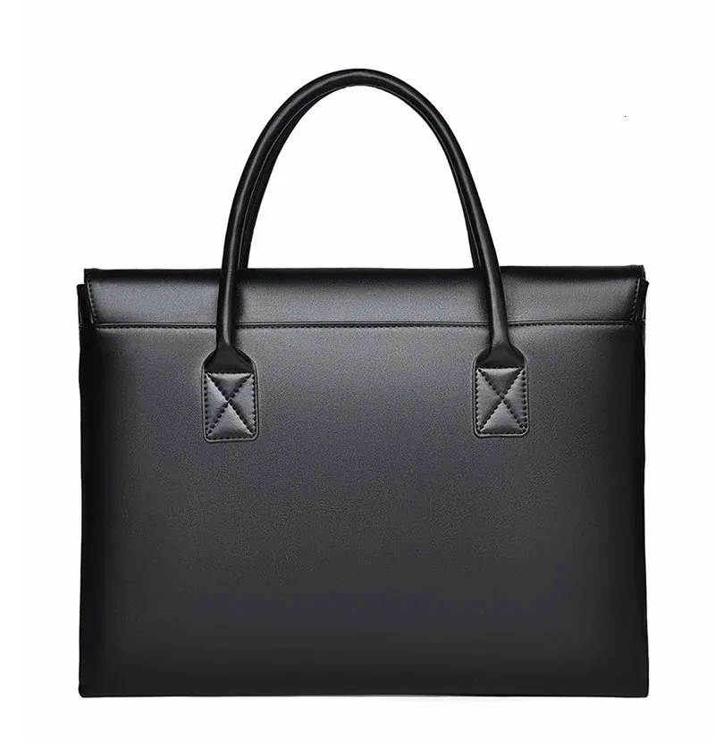 Cartella da donna Borsa esecutiva in pelle PU Borsa da ufficio Lavoro d'affari Pendolarismo Riunione Borsa semplice e resistente per uomo 14 pollici_voghion.com