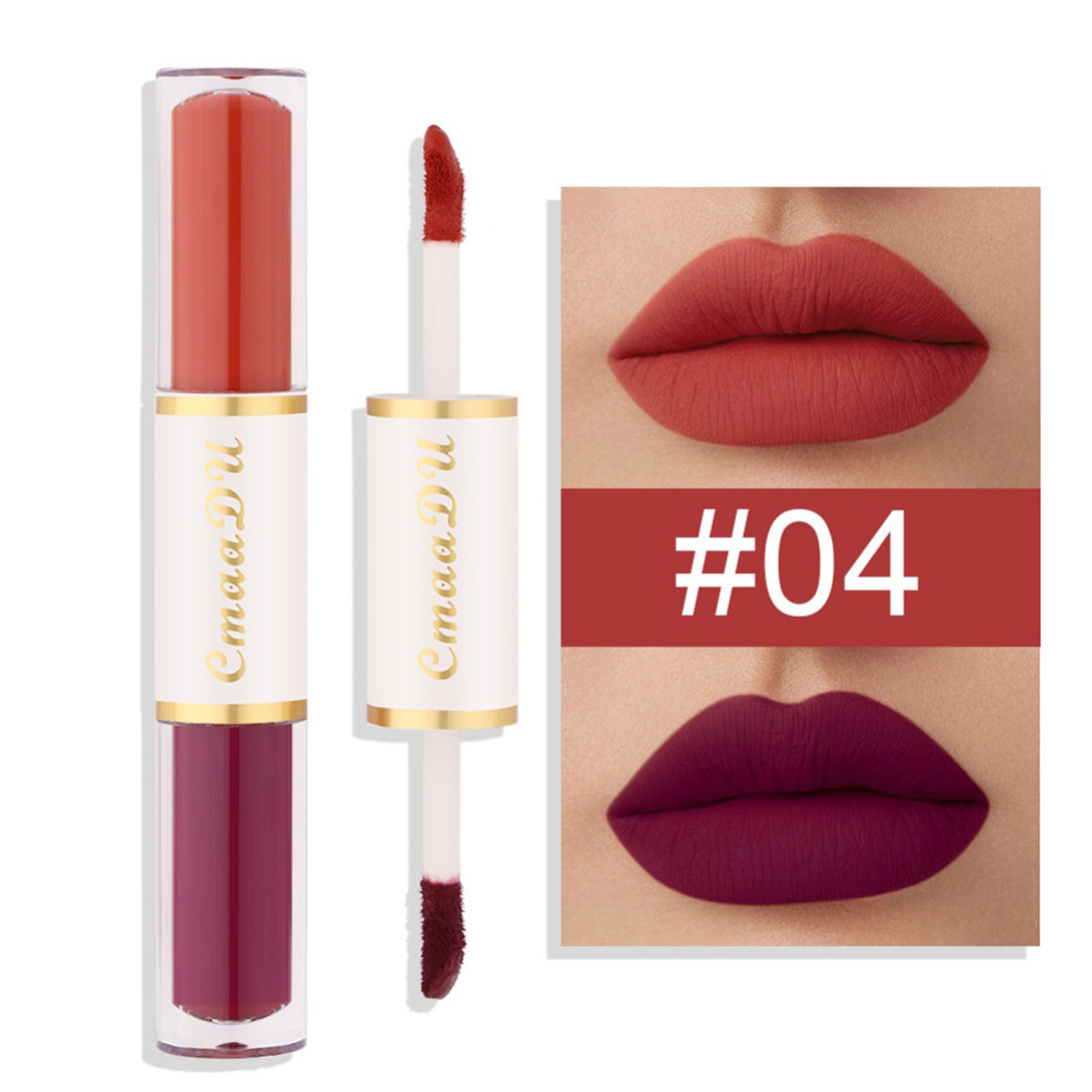 Double Head Gloss Matte Lipstick Long Lasting Waterproof Tint Set_voghion.com