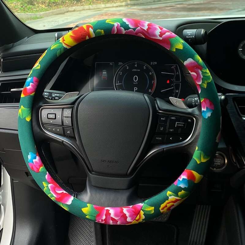 Volan auto Jdm China-Chic Northeast Calico personalizat, modificare creativă, antiderapant, patru anotimpuri_voghion.com