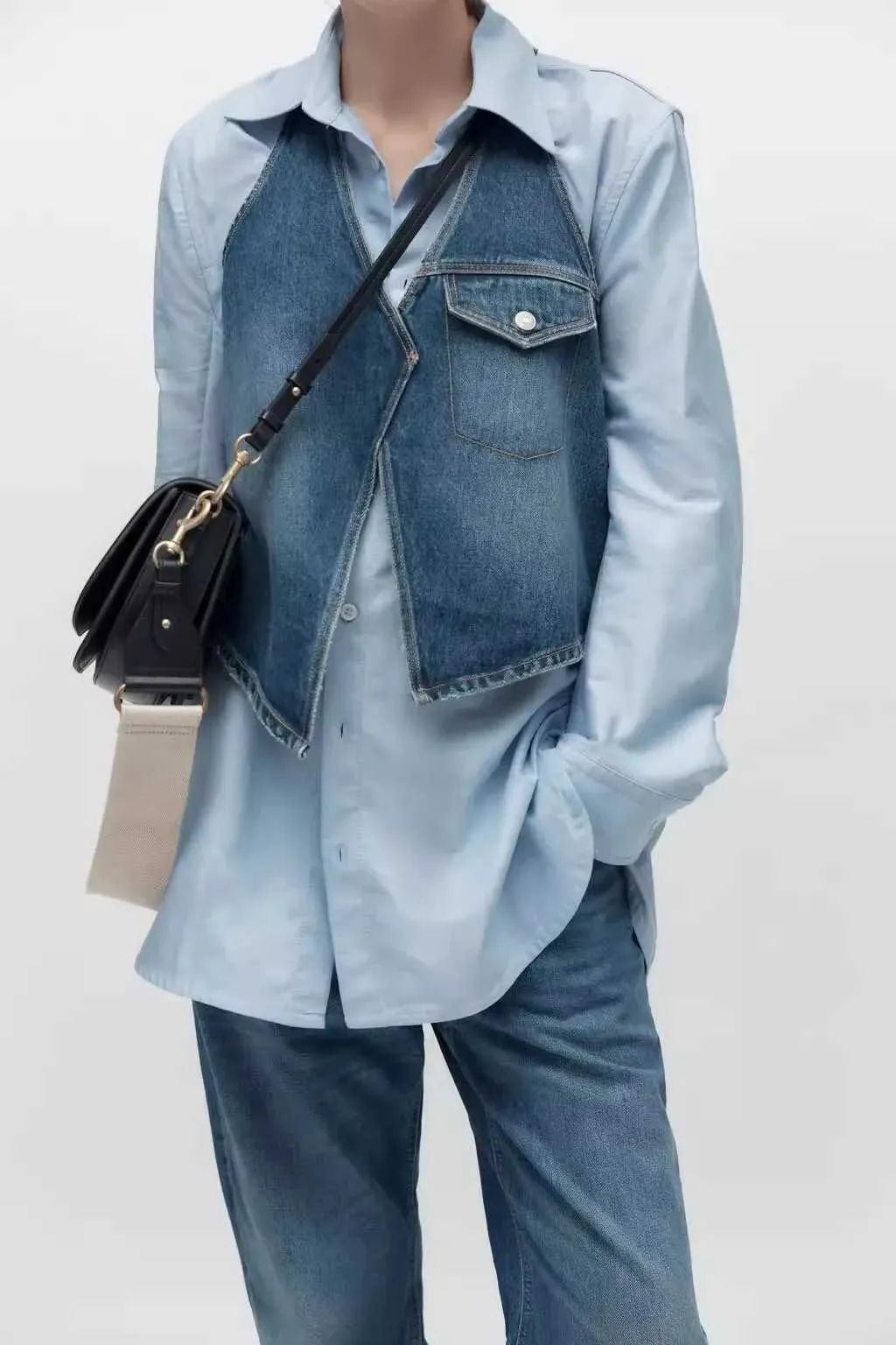 Stylish Women's Saddle Bag With Wide Shoulder Strap Pu Leather_voghion.com